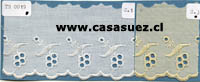 Broderie TB-0019
5.7cms. Ancho
Pza: 13.80mts